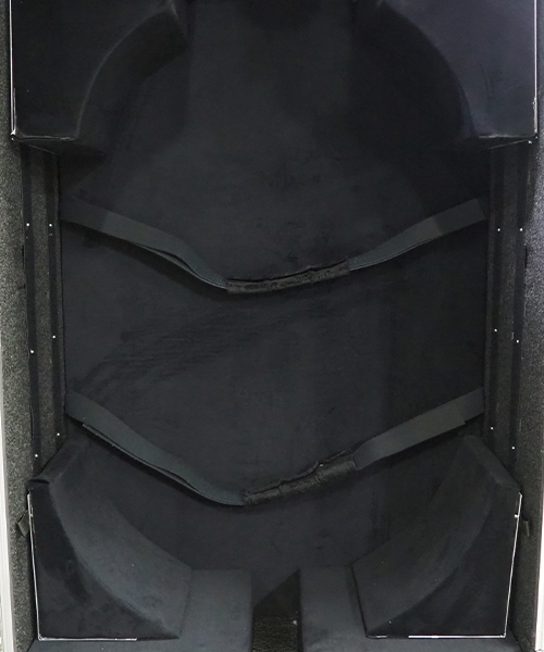 Inside velvet block of a custom symphony base case