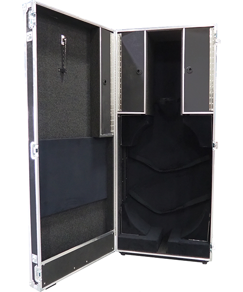 Inside velvet block of a custom symphony base case