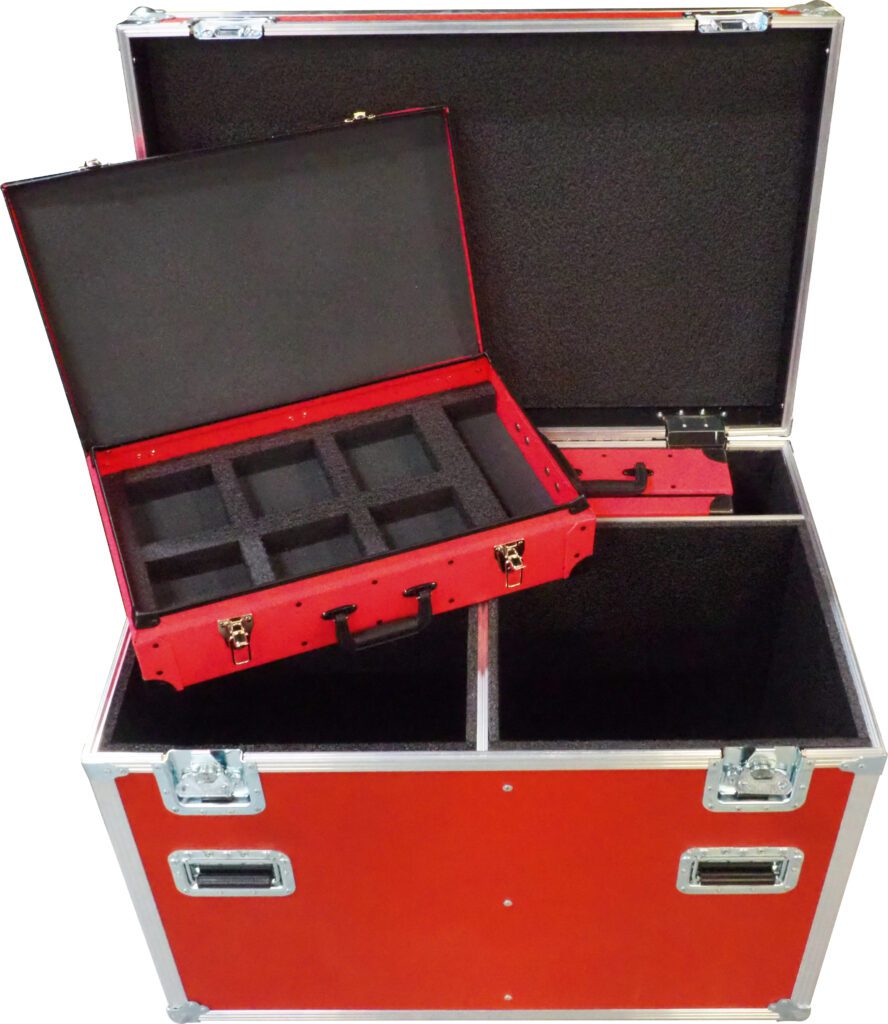 Custom ATA shipping case in red