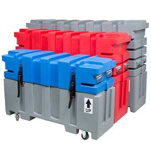 trade show tv shipping cases in three sizes